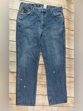 Mens Cinch Denim Blue Jeans Green Label Relaxed  Size 38x34
